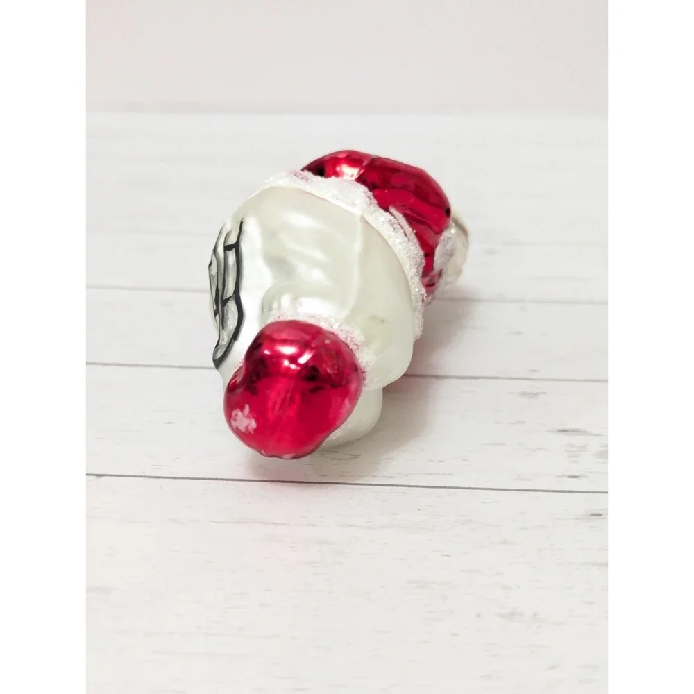 Vintage Ice Skate Child Victorian Blown Glass Ornament 5